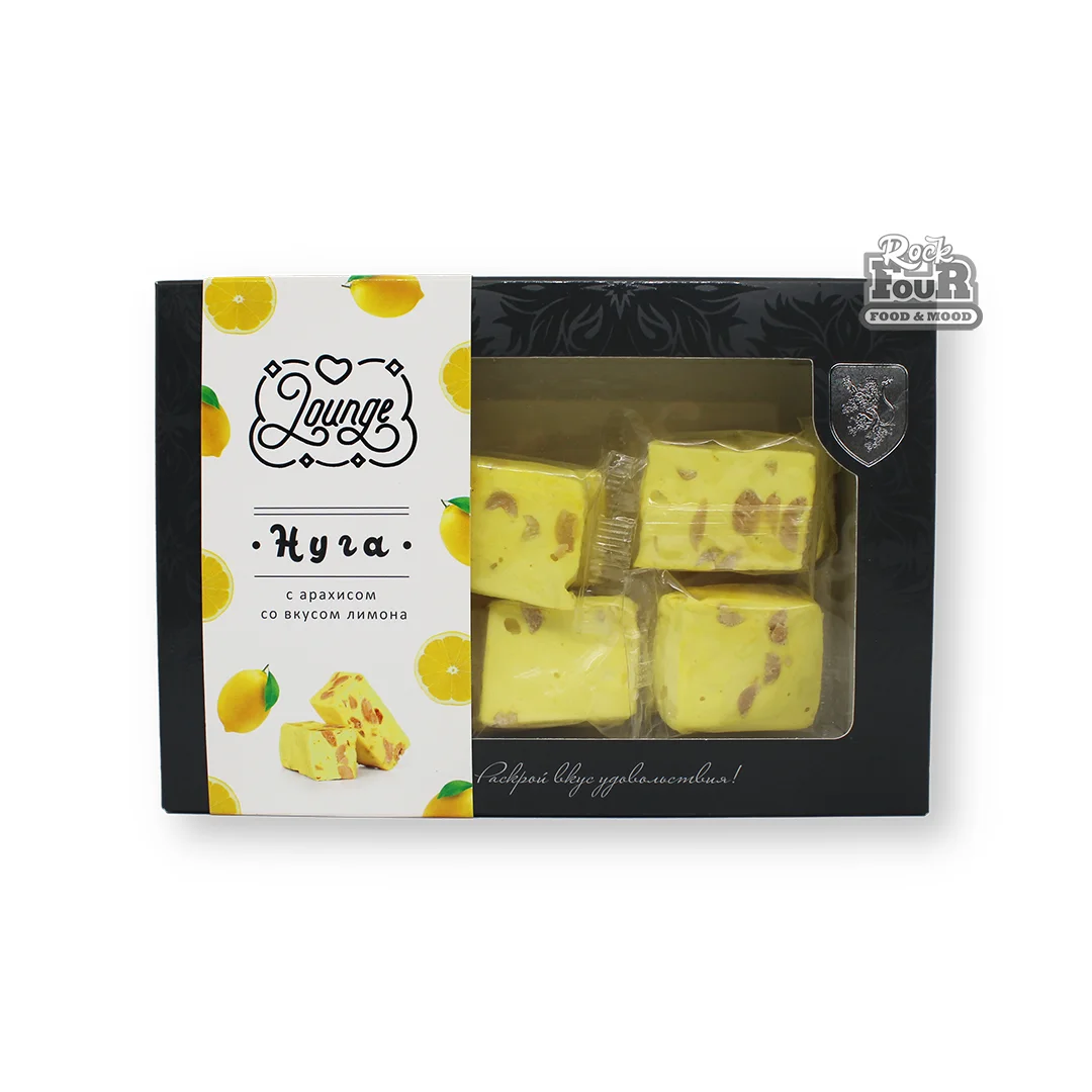 Nougat "Lounge" with peanuts, lemon flavor 250g